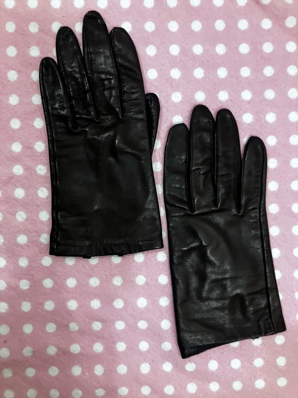 Vintage Black Leather driving gloves Small